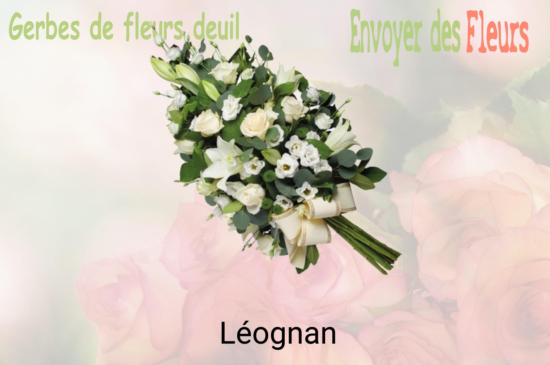 Gerbe de fleurs de deuil livrée à Léognan